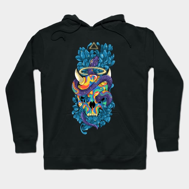 Skull in Nature Hoodie by Harsimran_sain